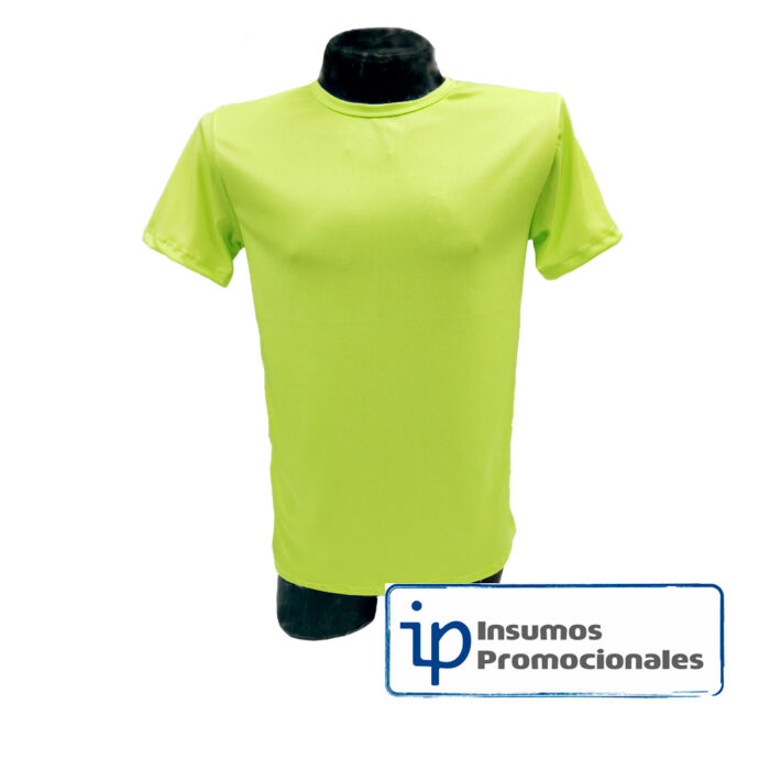 camiseta-poliester-verde-manzana-insumos-promocionales